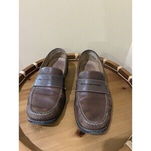 DOCKERS Brown Leather Penny Loafers Men’s Size 8 – Casual or Dress Slip-Ons